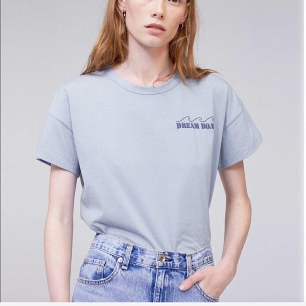 Rag & Bone Dream Boat Blue Short Sleeve Tee Size M